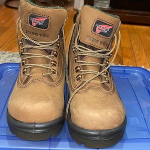 Red wing Shoes || Brown women work Boots